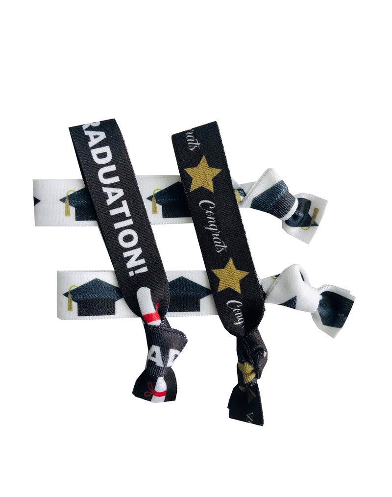 Sportigift 8 Piece Graduation Gift Hair Elastic Set - Cap, Decorations, Party Favors, Hair Ties, Gift for Girls, Accessories for Graduates, BA, Nursing - Image 2